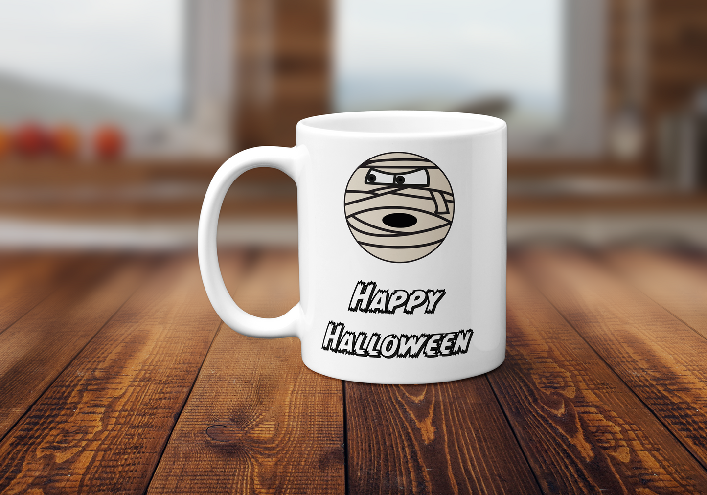 Happy Halloween Mummy Mug – Cute Spooky Ceramic Coffee Cup
