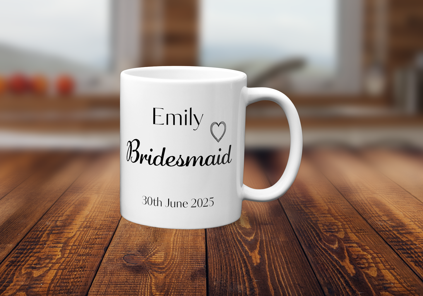 Bridesmaid Personalised Mug - Wedding Party Gift with Name