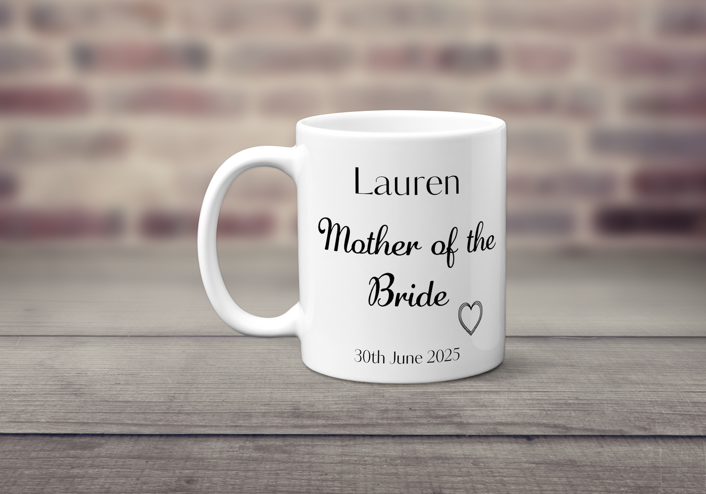 Mother of the Bride Personalised Mug - Wedding Party Gift with Name