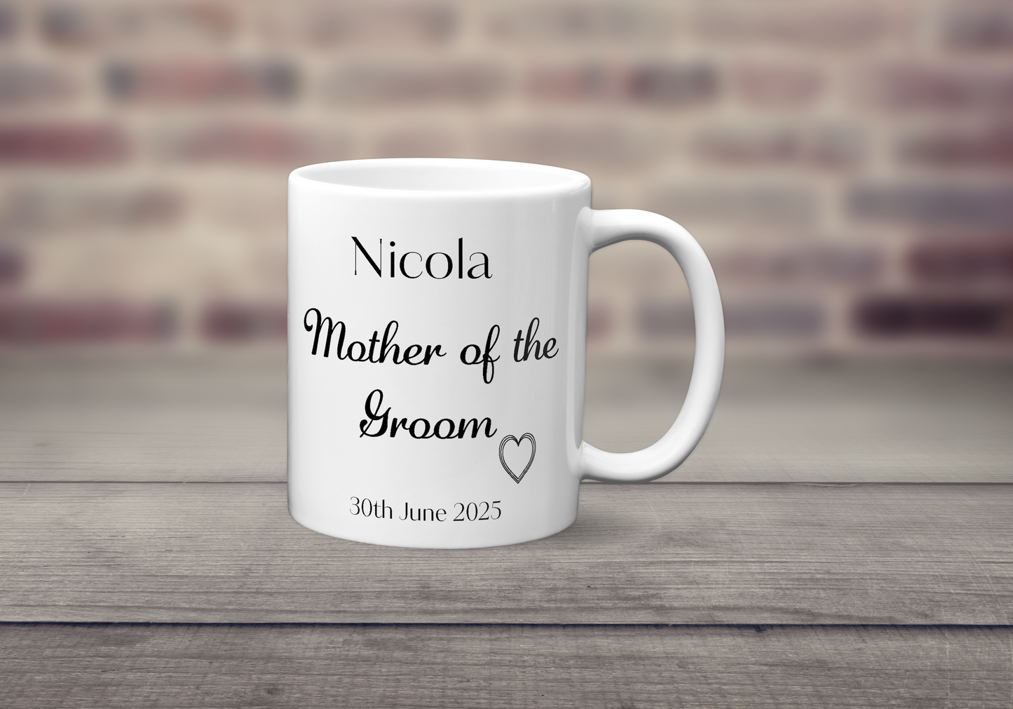 Mother of the Groom Personalised Mug - Wedding Party Gift with Name