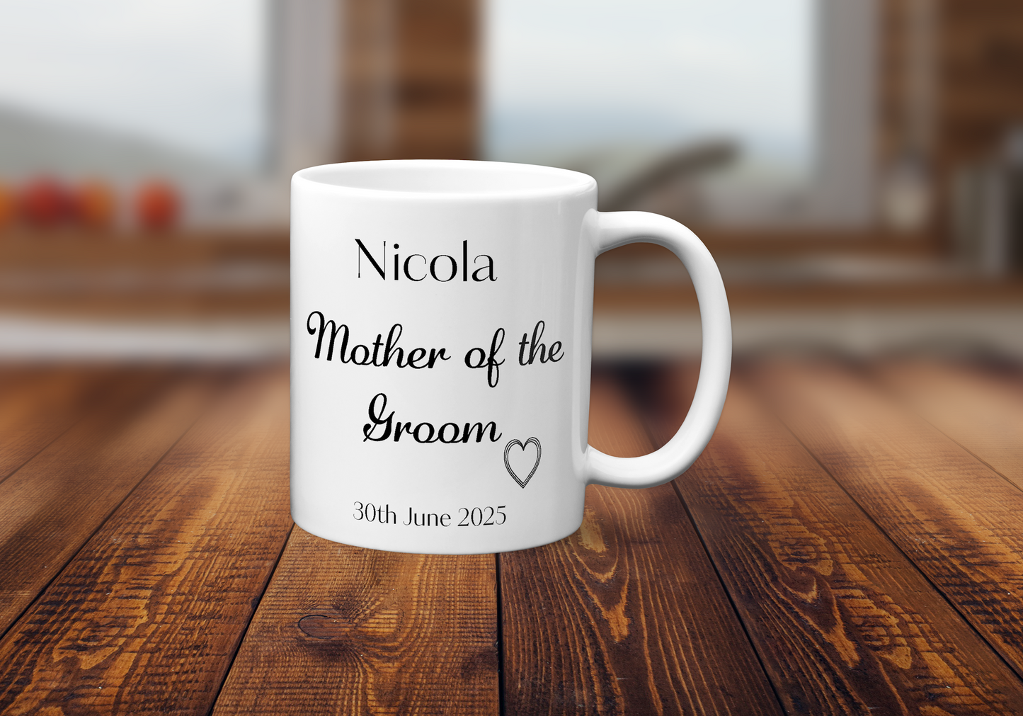 Mother of the Groom Personalised Mug - Wedding Party Gift with Name