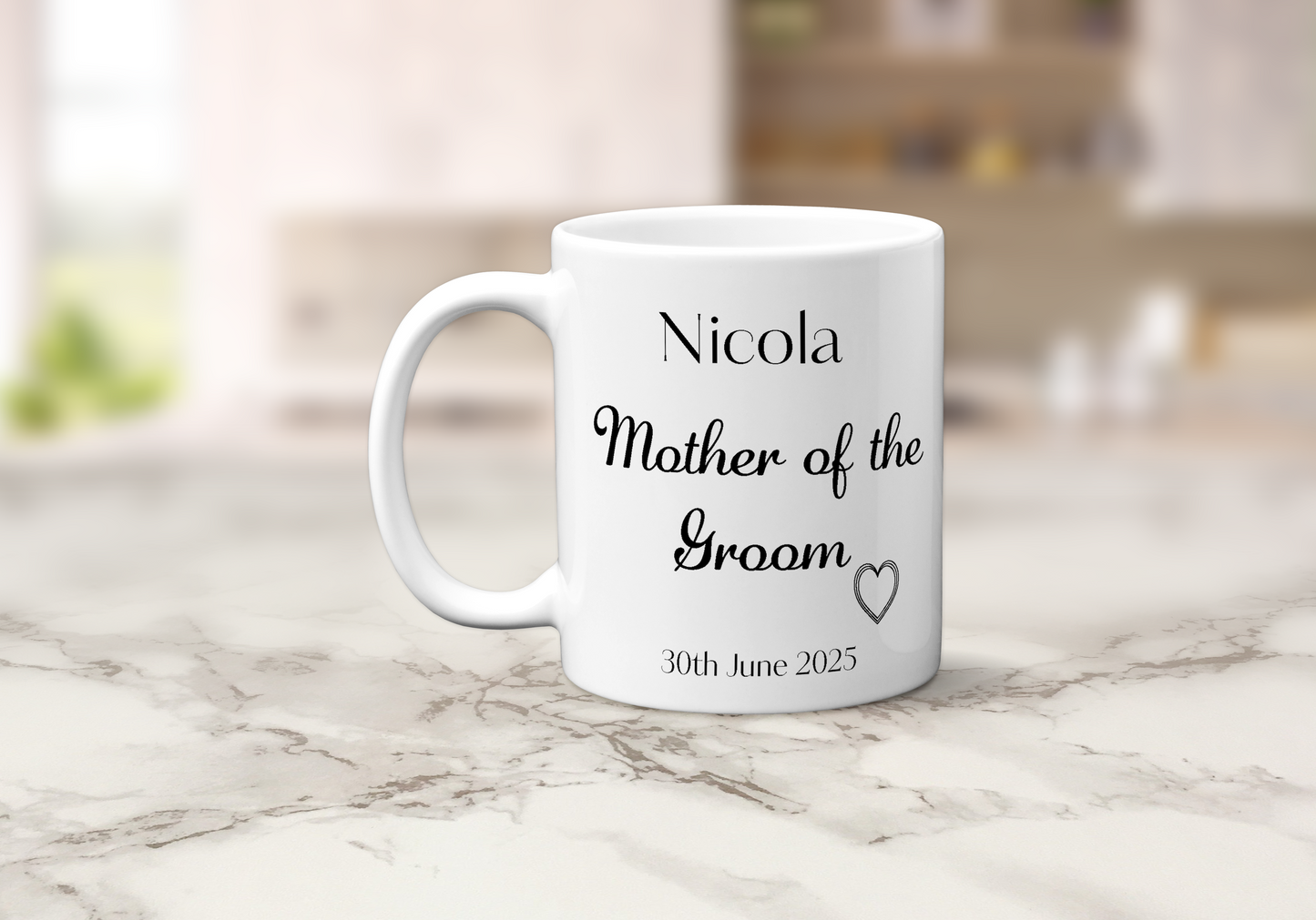 Mother of the Groom Personalised Mug - Wedding Party Gift with Name