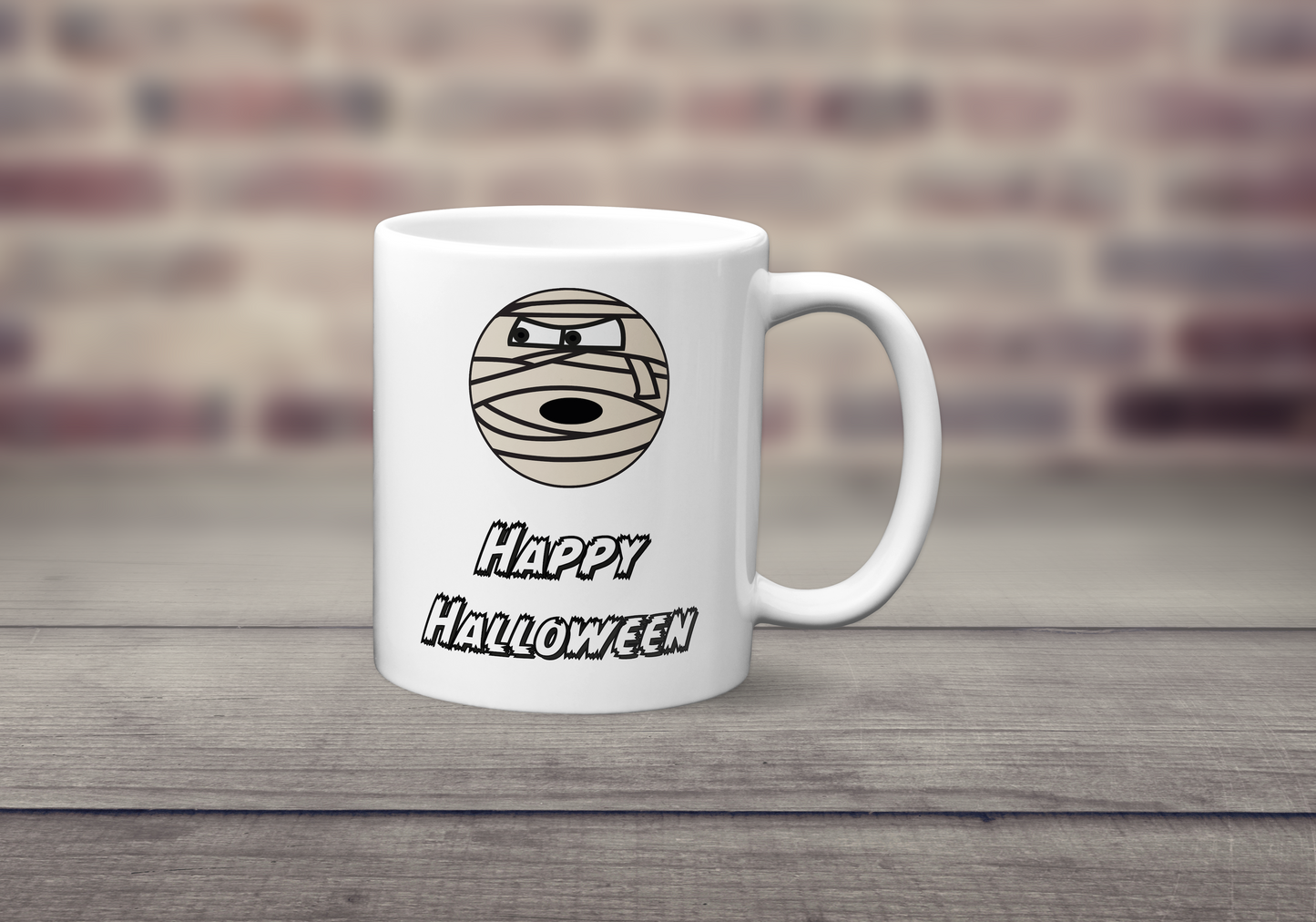 Happy Halloween Mummy Mug – Cute Spooky Ceramic Coffee Cup