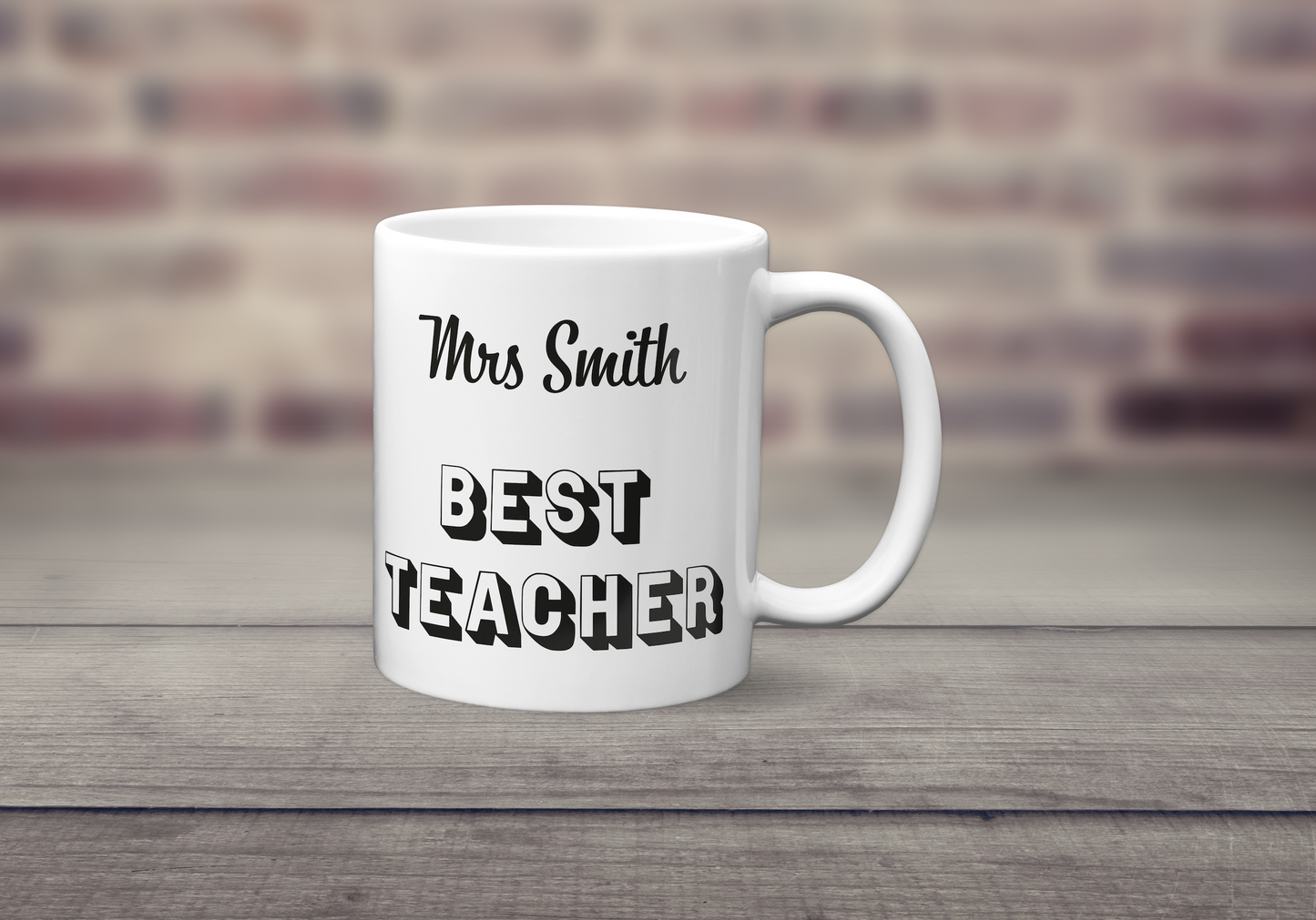 Custom Best Teacher Personalised Mug - Teacher Appreciation Gift with Name