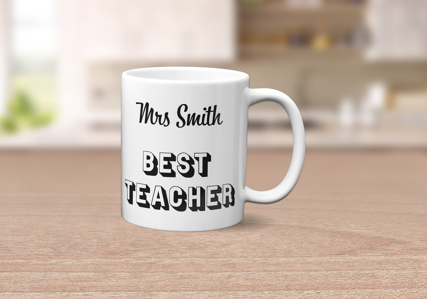 Custom Best Teacher Personalised Mug - Teacher Appreciation Gift with Name