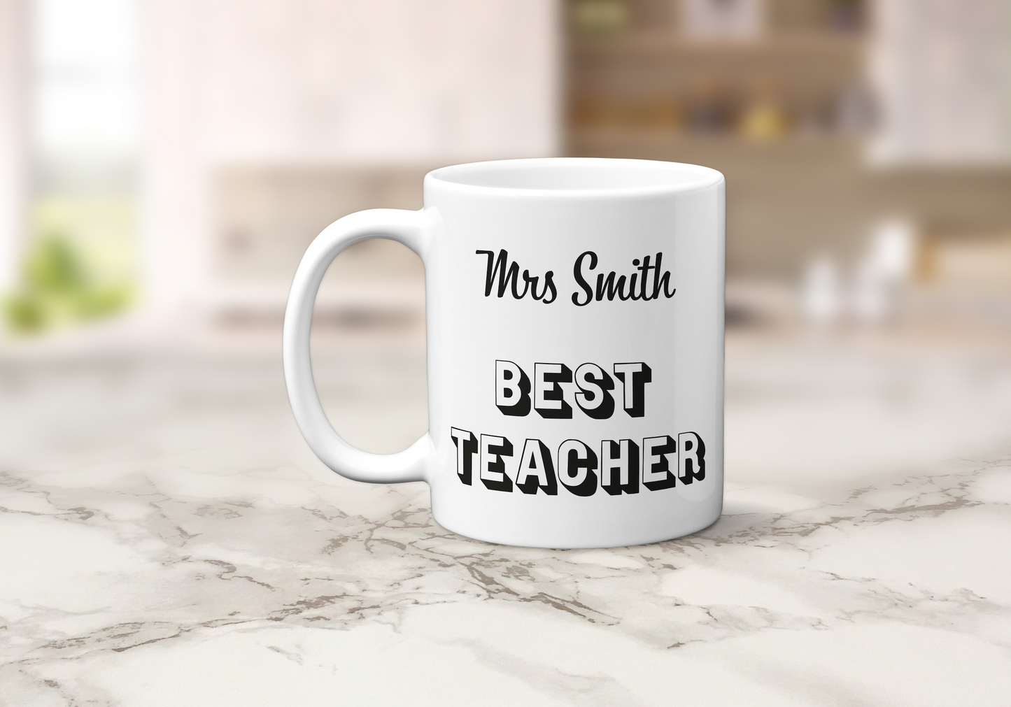 Custom Best Teacher Personalised Mug - Teacher Appreciation Gift with Name