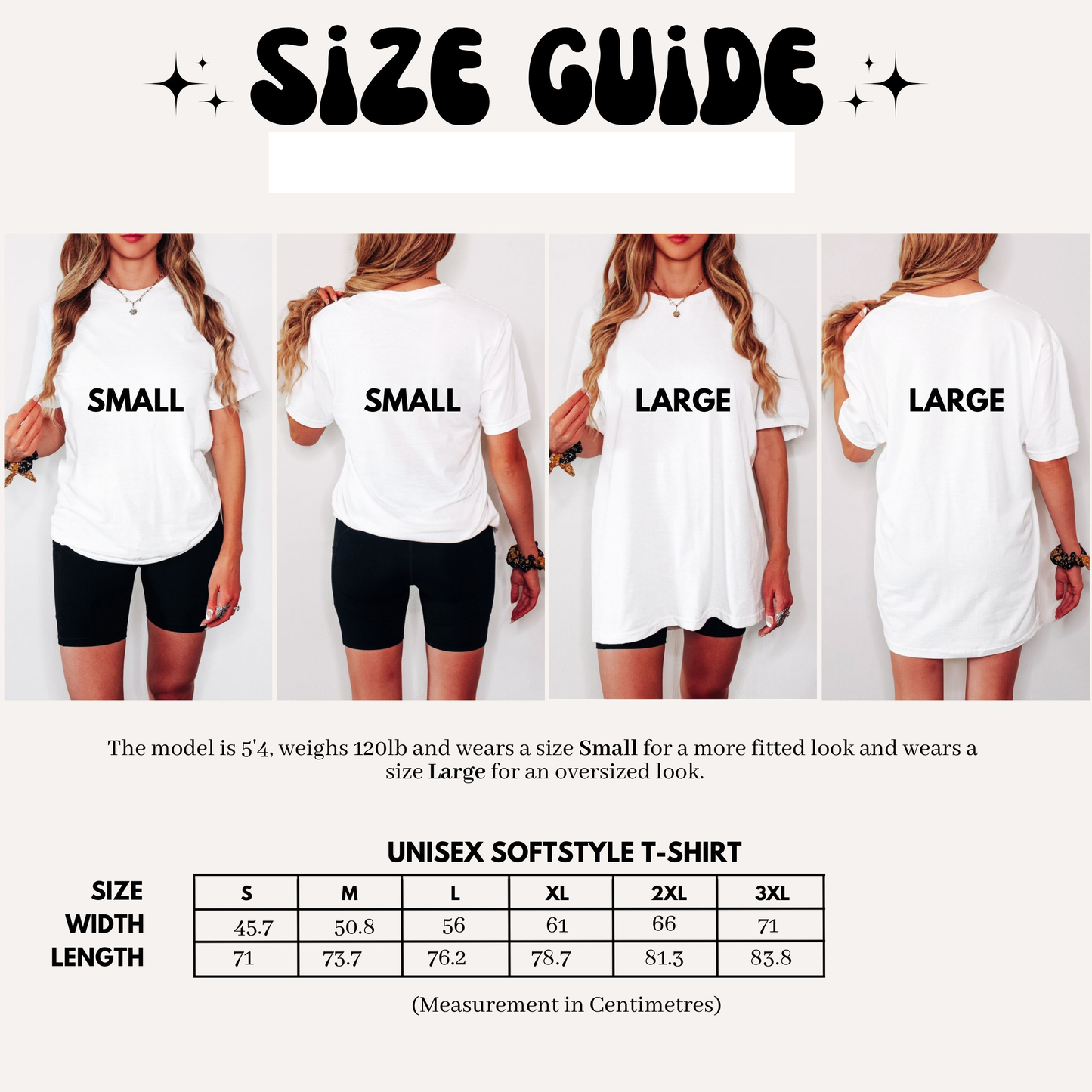 T Shirt Size Guide