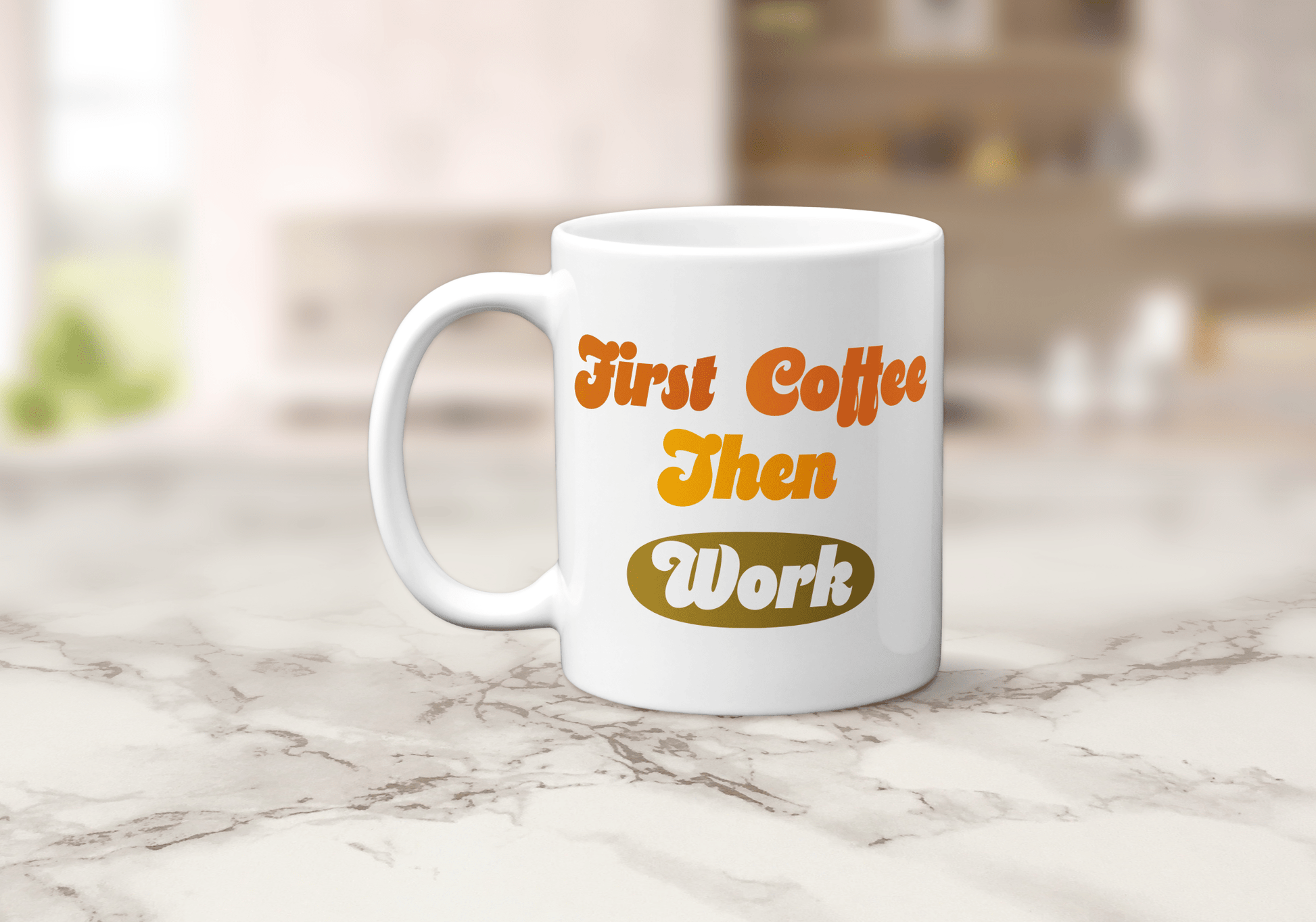 First Coffee Then Work Mug - The Crafty North