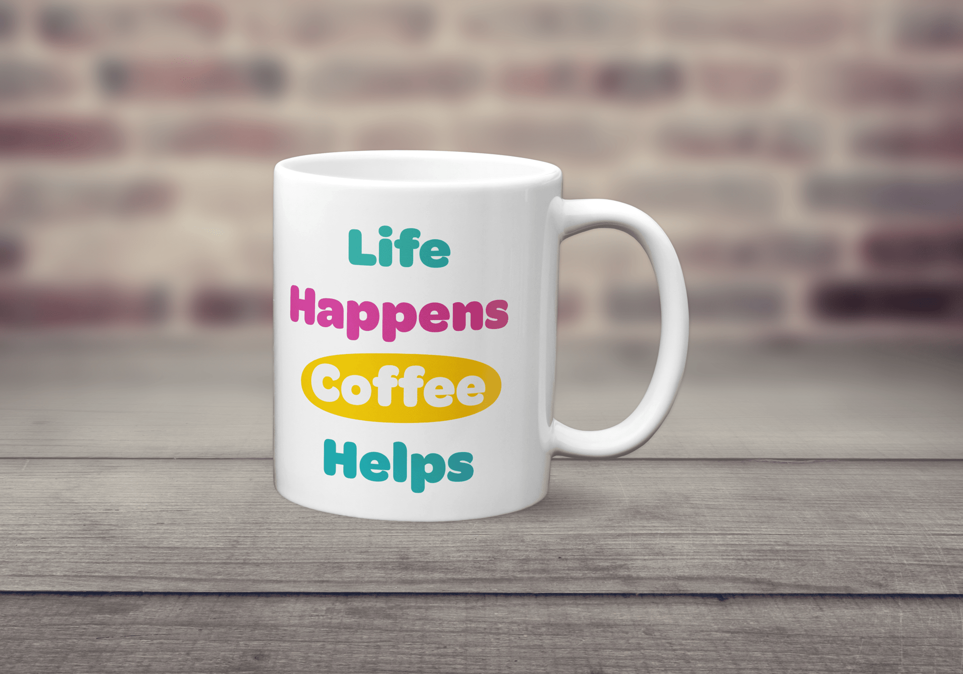 Life Happens Coffee Helps Mug - The Crafty North