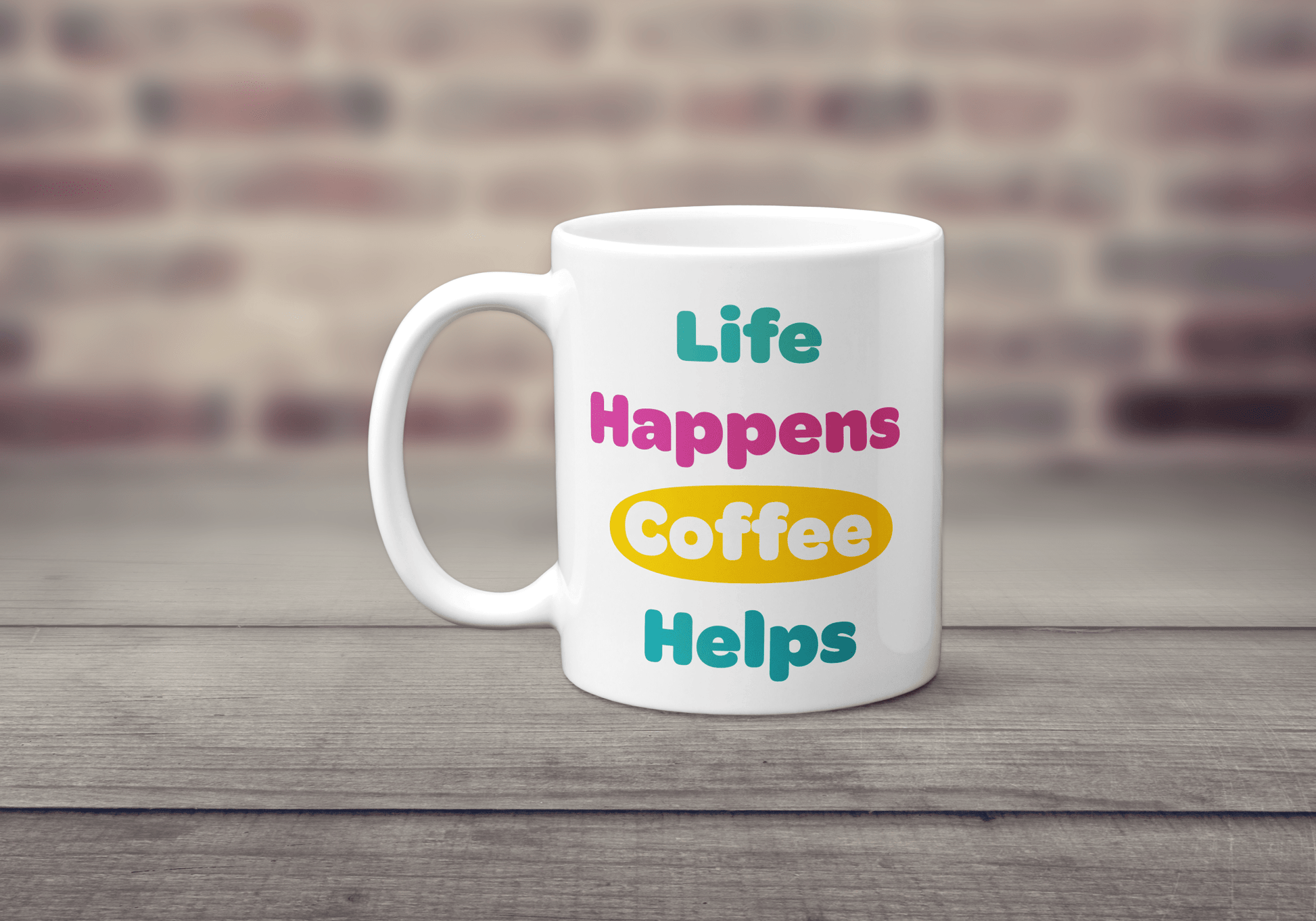 Life Happens Coffee Helps Mug - The Crafty North