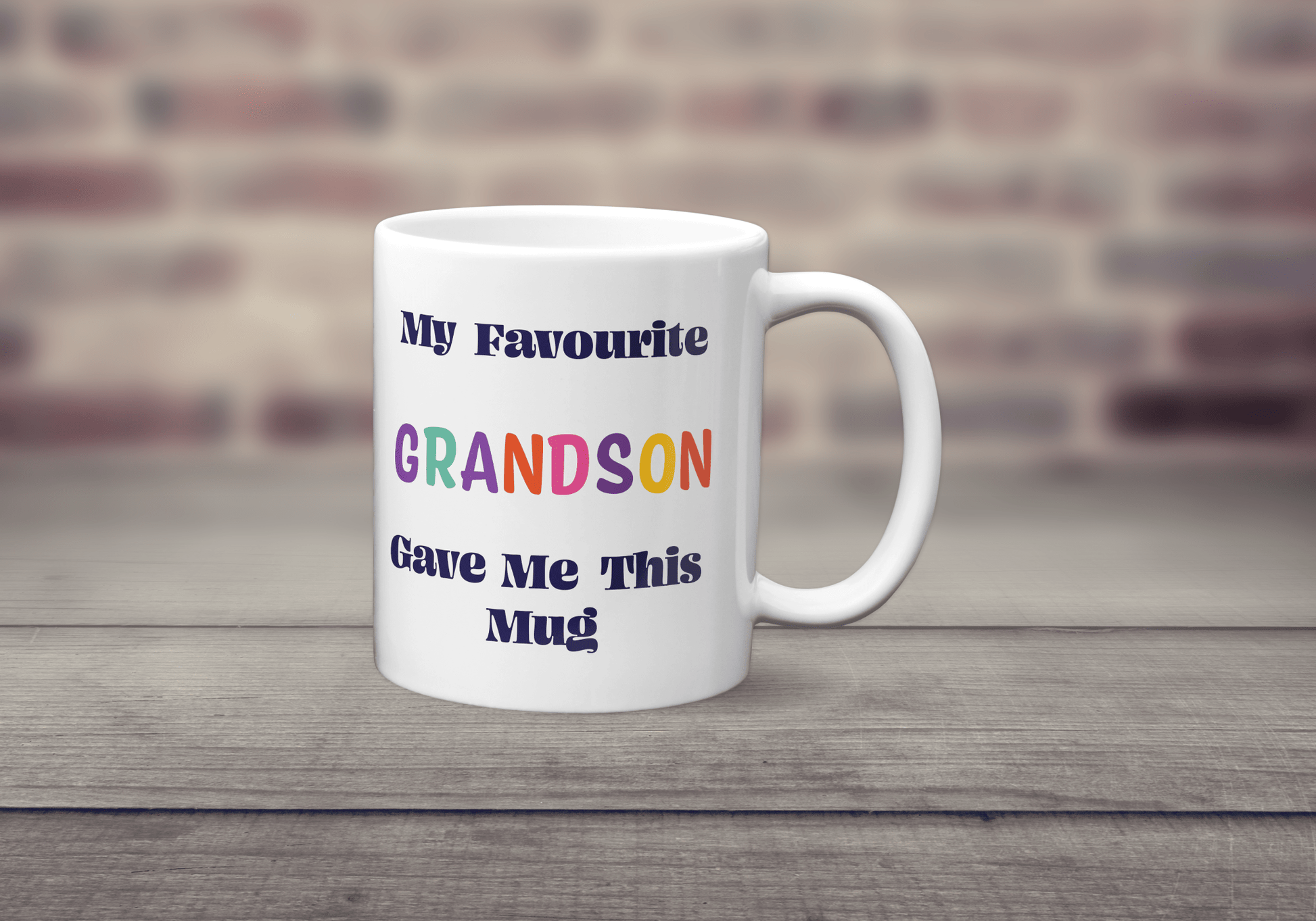 My Favourite Grandson Gave Me This Mug - Colourful Family Gift - The Crafty North