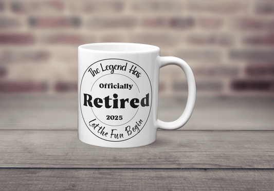 Officially Retired 2025 Mug - The Crafty North