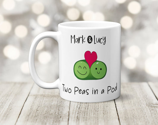 Personalised 2 Peas in a Pod Mug - The Crafty North