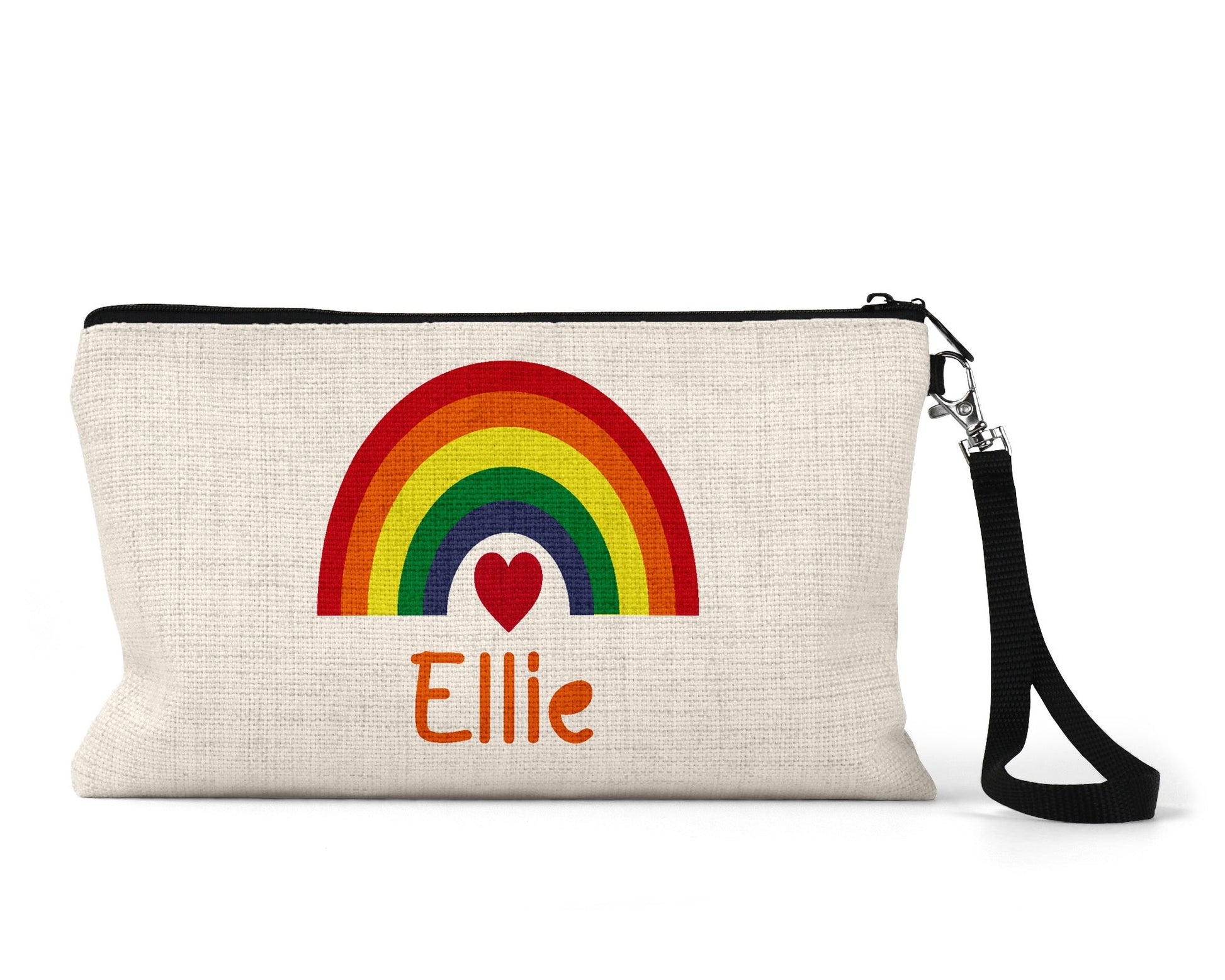 Personalised Bright Rainbow Cosmetic Bag - The Crafty North