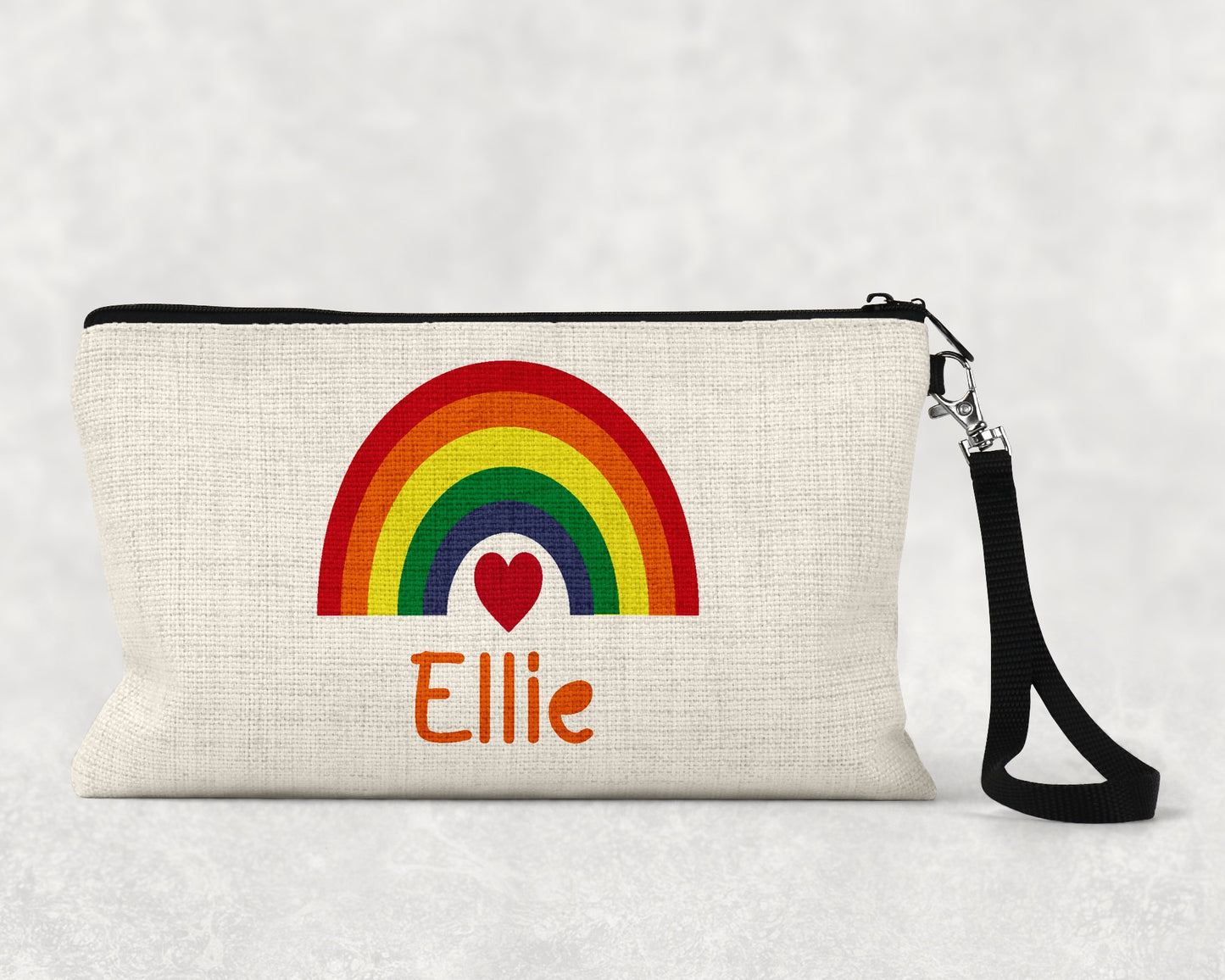 Personalised Bright Rainbow Cosmetic Bag - The Crafty North