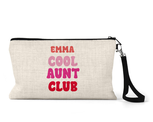 Personalised Cool Aunt Club Cosmetic Bag - The Crafty North