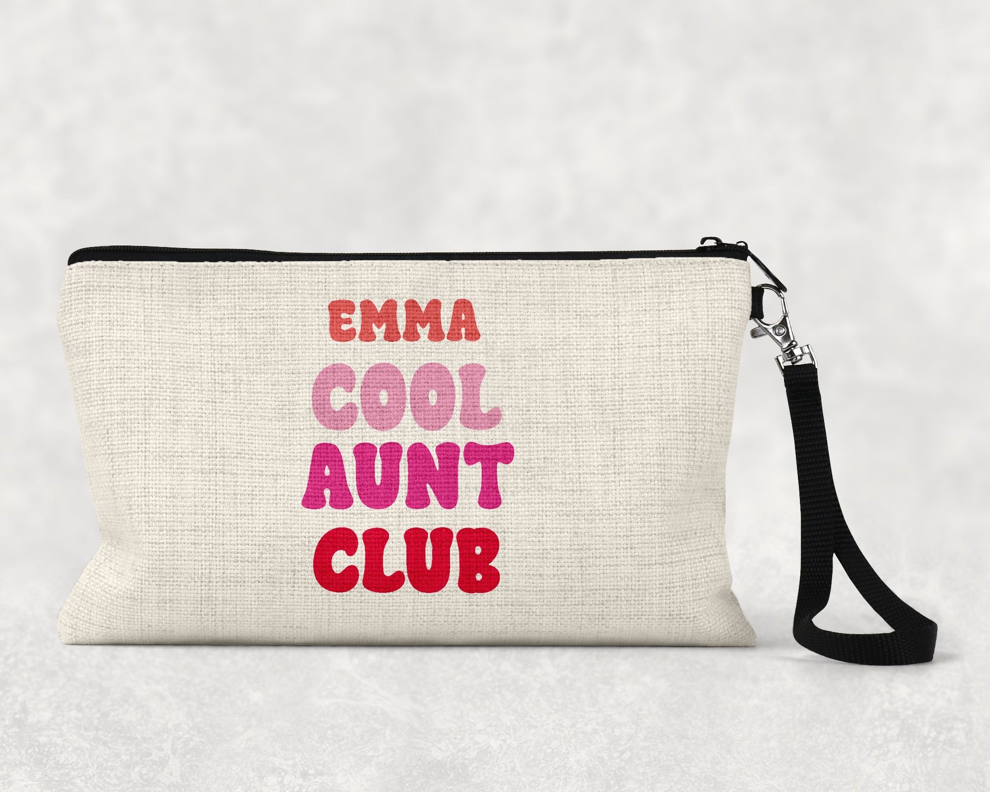 Personalised Cool Aunt Club Cosmetic Bag - The Crafty North