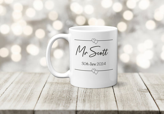 Personalised Mr Wedding Mug - The Crafty North