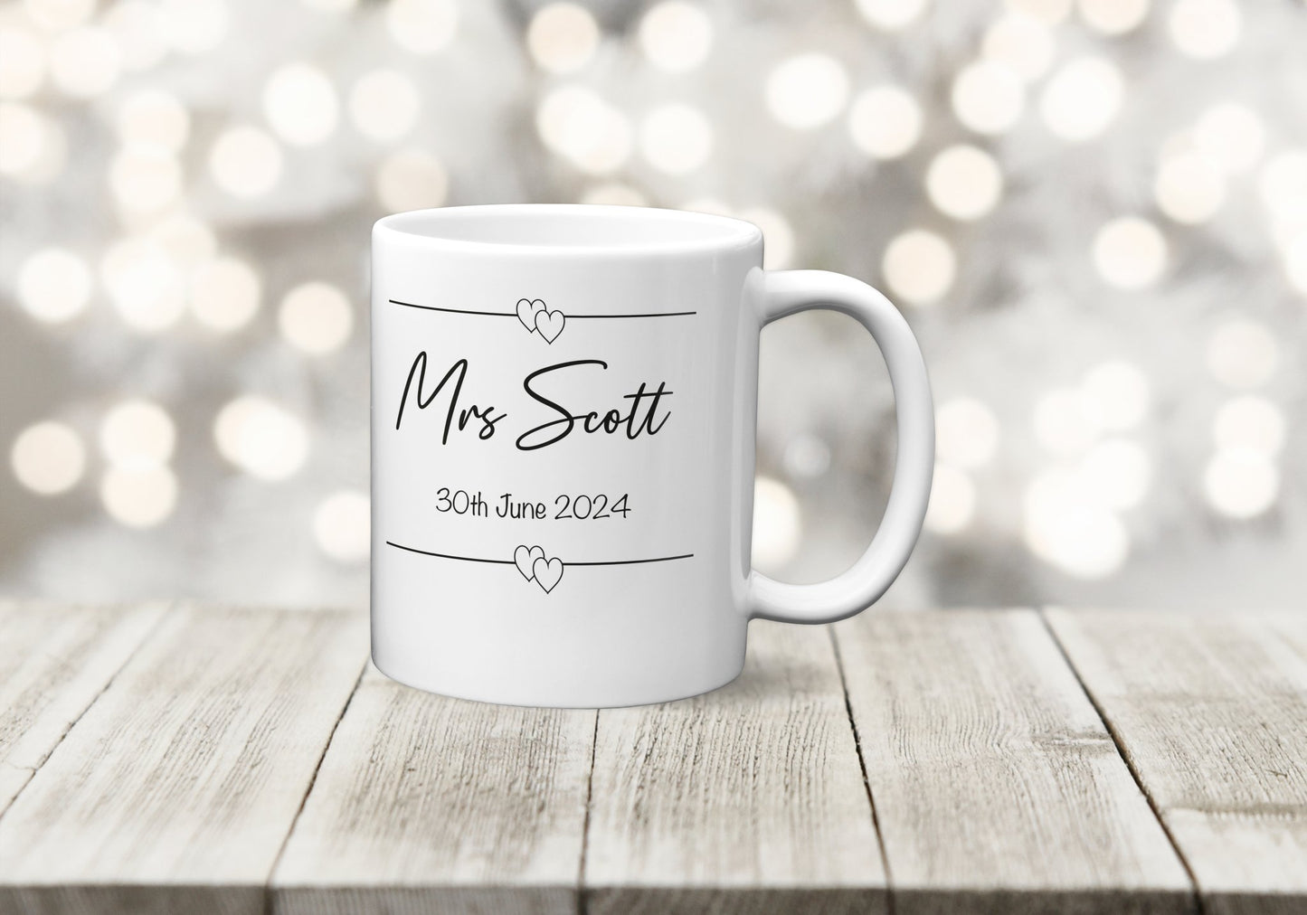 Personalised Mrs Wedding Mug - The Crafty North