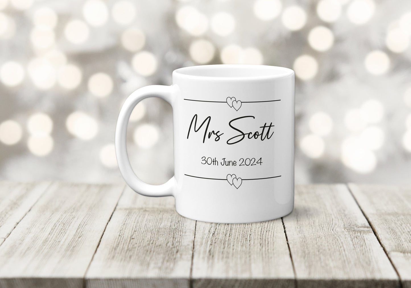 Personalised Mrs Wedding Mug - The Crafty North